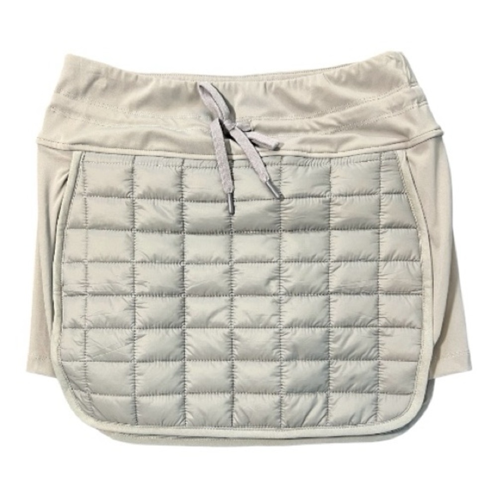 🆕 NWT Satiny women’s light gray insulated puffer skirt | size S